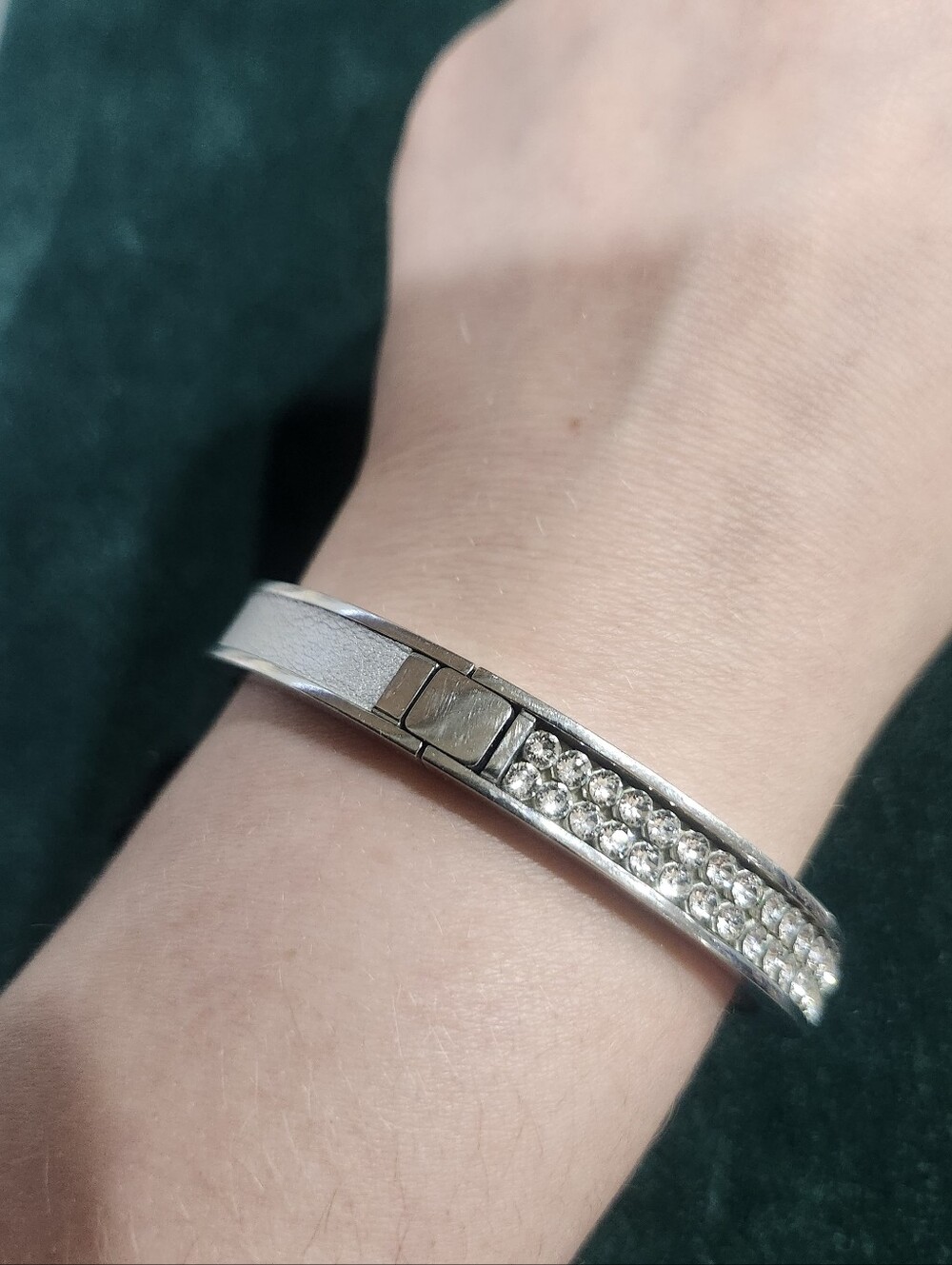 Swarovski Intervalle Silver Tone Bangle